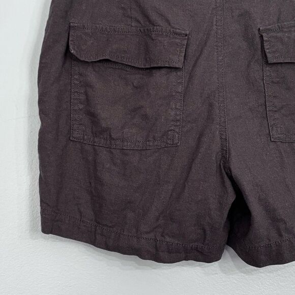 Apt. 9 | Women’s Dark Gray Casual Linen Rayon Shorts Size 4 - Picture 12 of 15